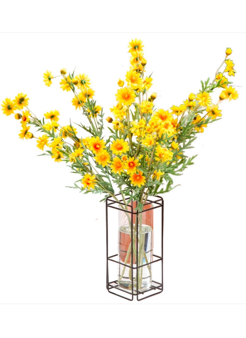Sophisticated Black Square Iron Vase – Elevate Your Décor with Timeless Elegance