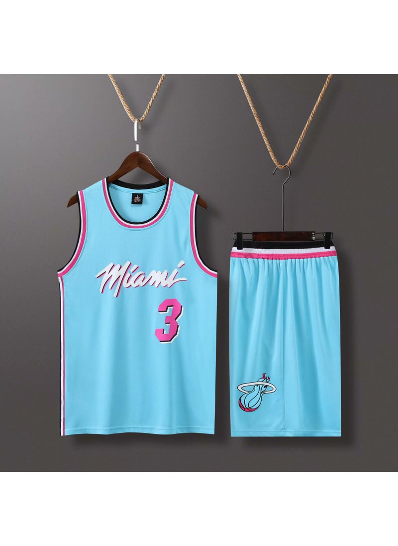 Miami Heat City Edition Basketball Jersey Set Sky Blue