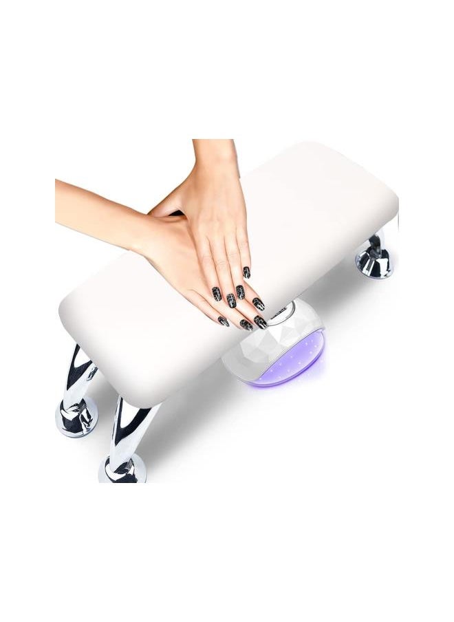 Hand Rest for Nails, Nail Arm Rest Pillow Detachable Nail Art Hand Pillow Salon Arm Hand Rest Cushion with Stainless Steel Support Nail Table Cushion for Household, Nail Salon