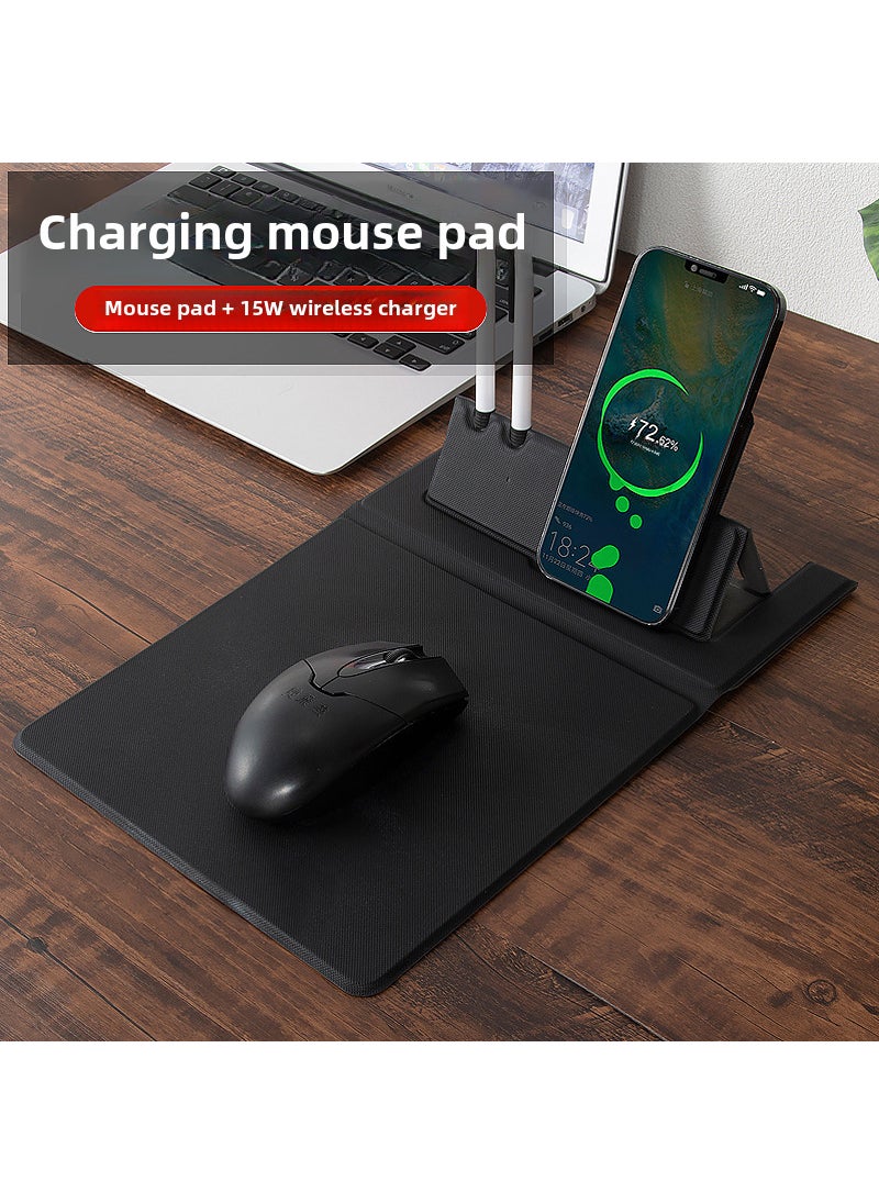 15W Fast-Charge Keyboard Mousepad Combo Black