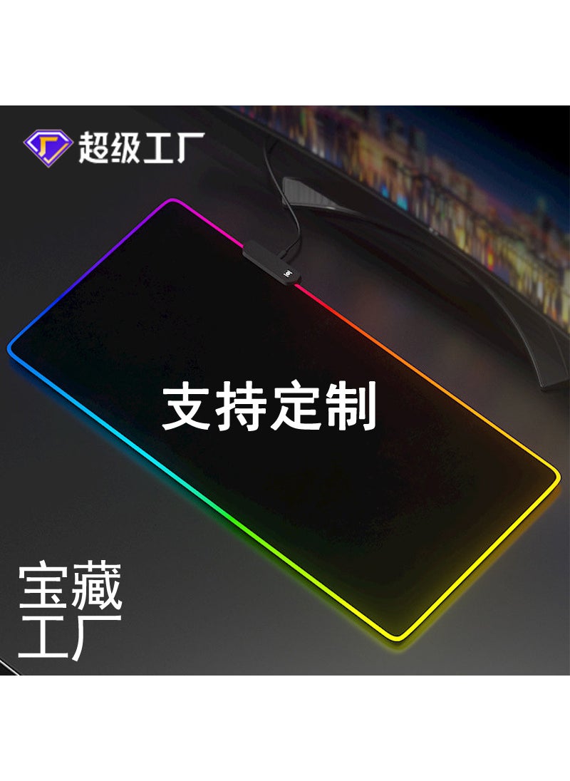 1 x 5 pcs RGB LED Gaming Mouse Pad Large 300*800*3mmRGB