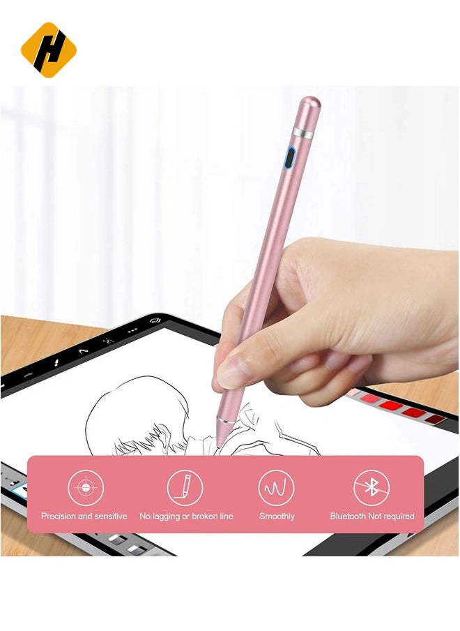 Active Stylus Pens for Touch Screens, Rechargeable Digital Stylish Pen Pencil Universal for iPhone/iPad Pro/Mini/Air/Android and Most Capacitive Touch Screens