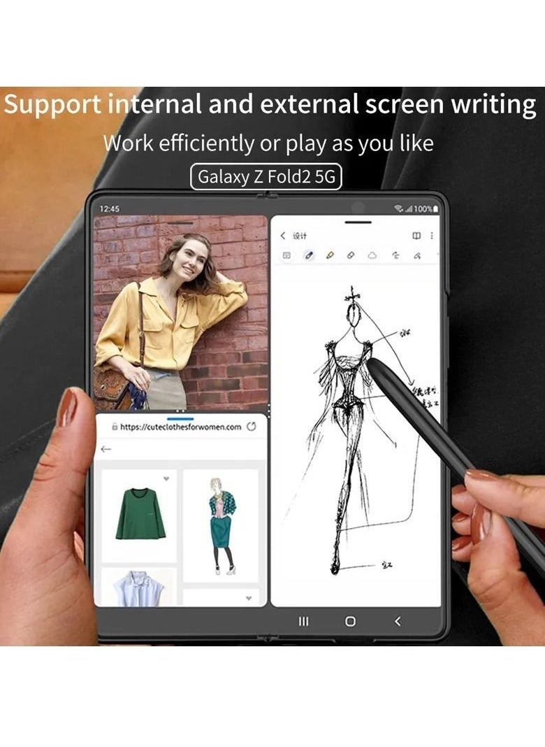 Galaxy Z Fold 4 S Pen Fold Edition,S Pen Samsung Z Fold 4,4096 Pressure Levels,Stylus Pen Replacement for Samsung Galaxy Z Fold 4 5G + Tips/Nibs(Black)