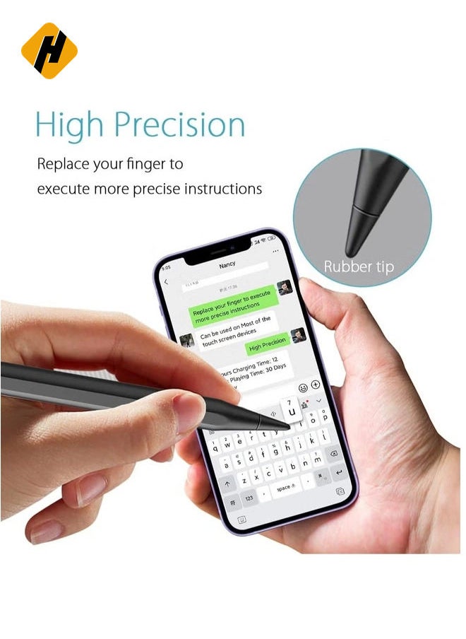 Upgraded Stylus Pen for Touch Screens, Rechargeable Phone Pen for Android & iOS Compatible with iPhone/iPad/Pro/Mini/Other Tables & Smart Phone