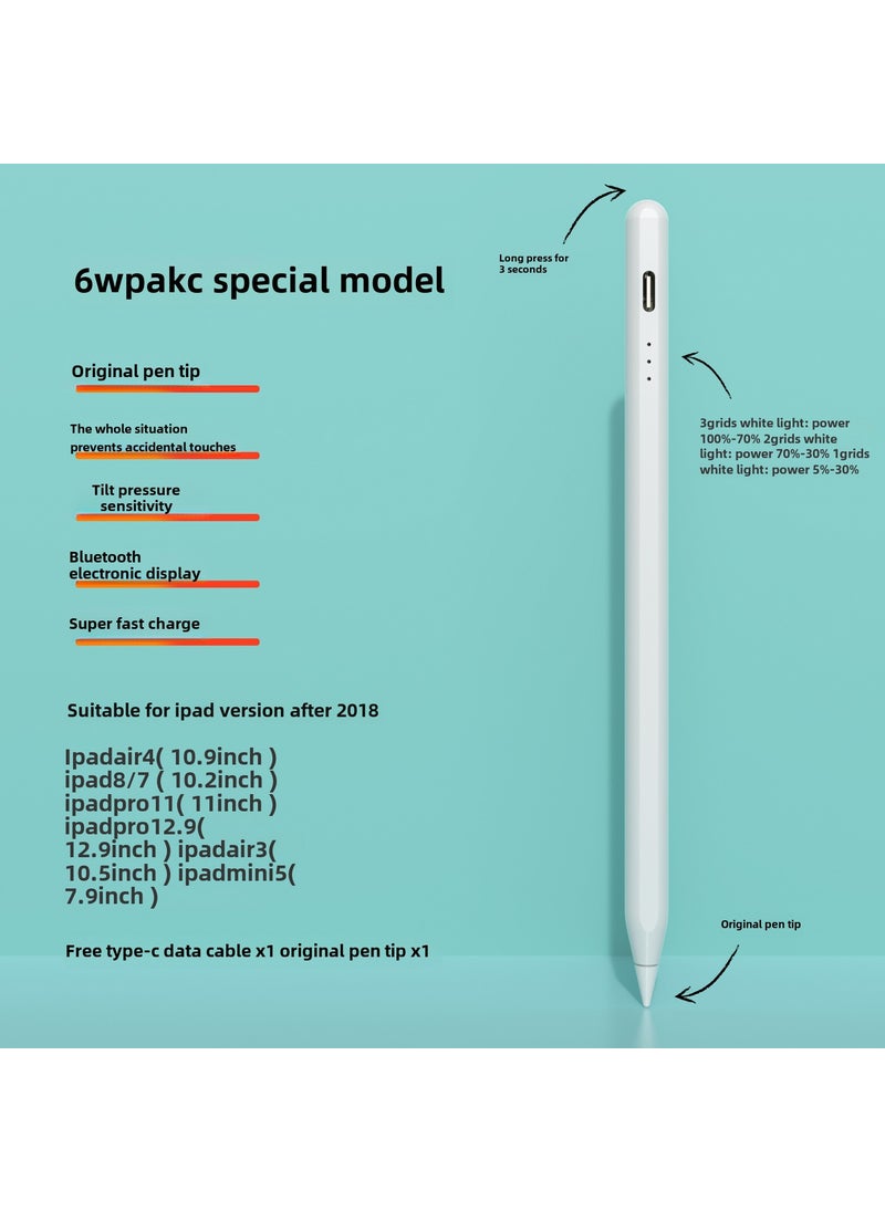 Transparent Apple Pencil Stylus 6WP-A KC [iPad special pen-super fast charge]]