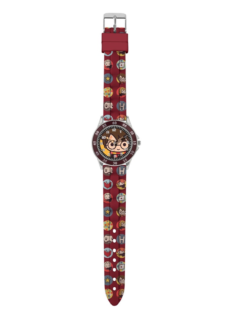 Warner Brothers Harry Potter Brown Printed Time Teacher Strap Watch - HP9049