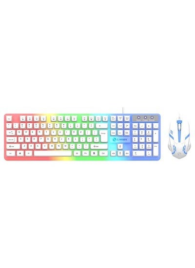 G21 Wired Backlit Mechanical-Feel Keyboard Magnesium GTX350 white luminous suit