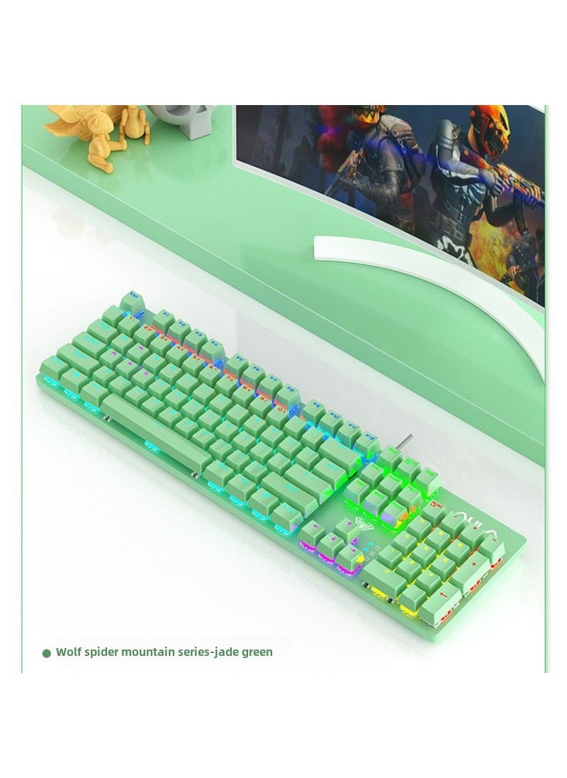 WolfSpider F2088 F2058 Mechanical Gaming Keyboard S2022 Green [Green Shaft]]