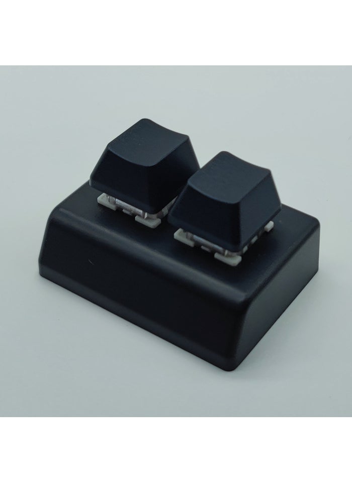 2-Key USB Custom Keyboard for Copy-Paste Black-tea shaft