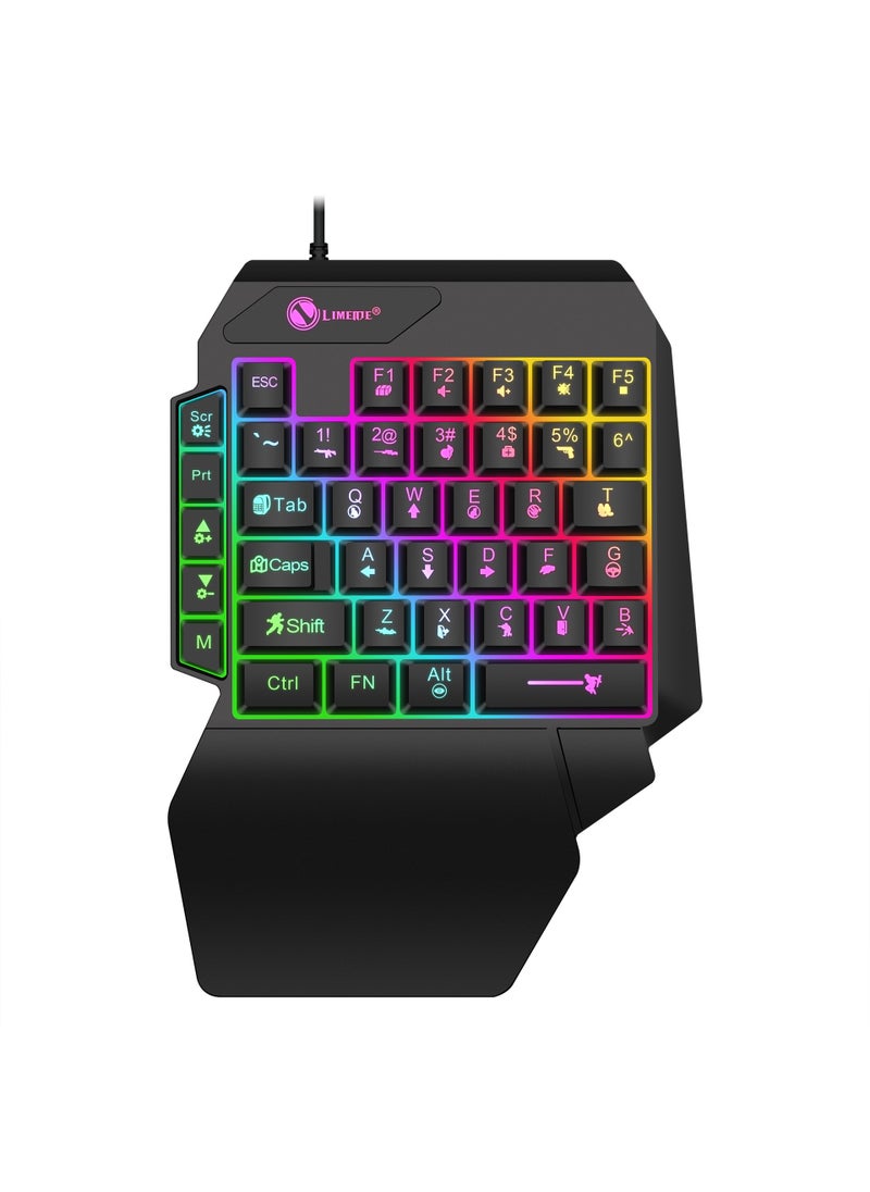 Luminous Gaming Keyboard GK103S Mechanical Feel GK103S one-handed keyboard