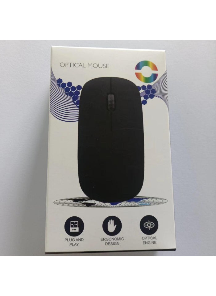 1 x 5 pcs Wired Optical Mouse for Apple Desktops White-sound-color box packaging