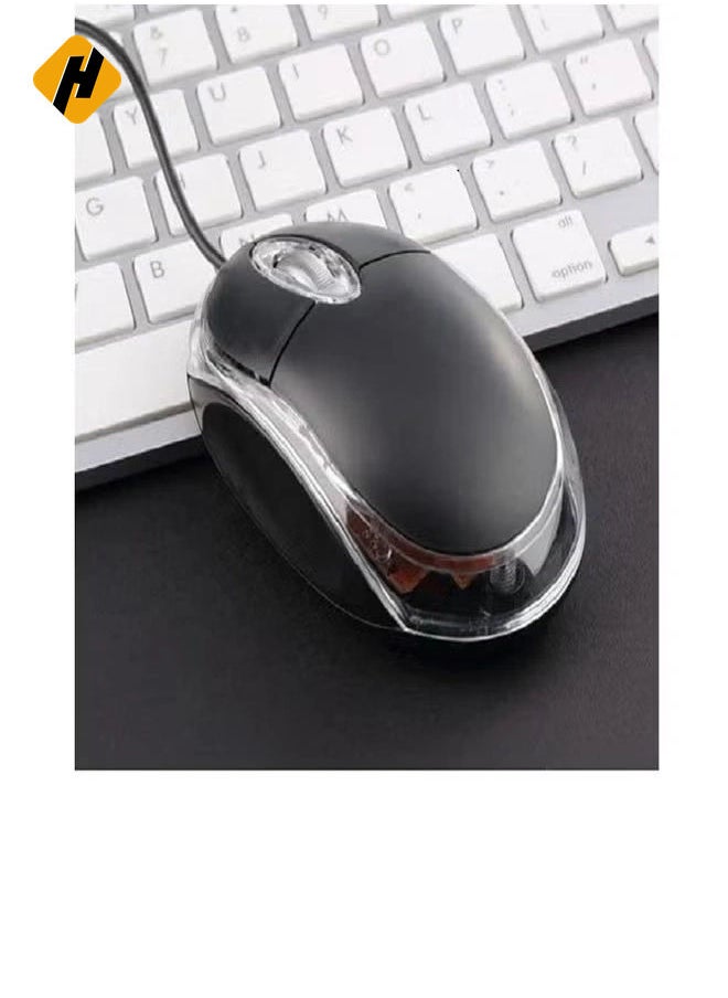 Wired Optical Mouse 11.7x8.4x3.6cm Black