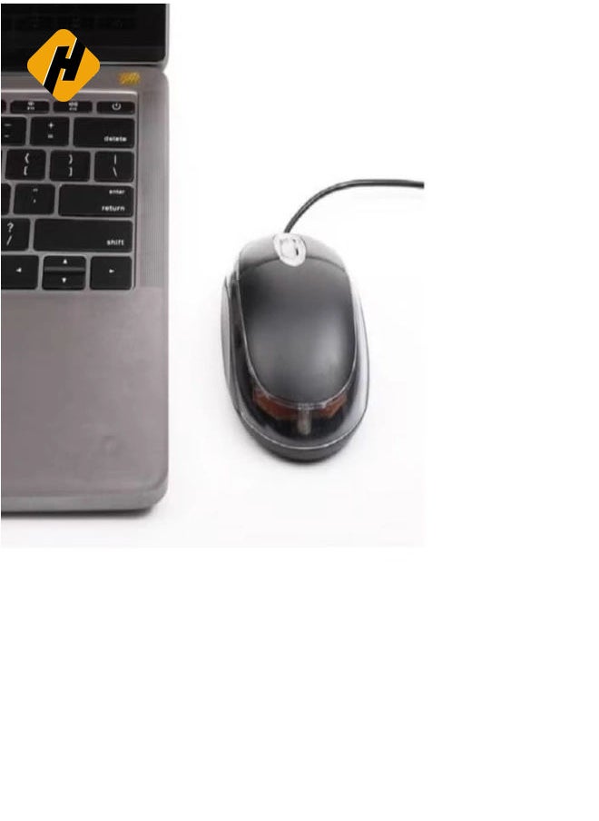 Wired Optical Mouse 11.7x8.4x3.6cm Black