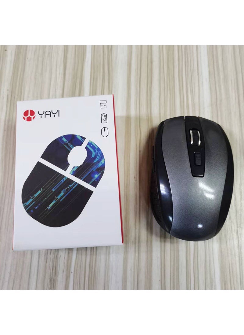 2.4G Wireless Mouse 7500 DPI for Office and Gaming 7500 silver gray + color box