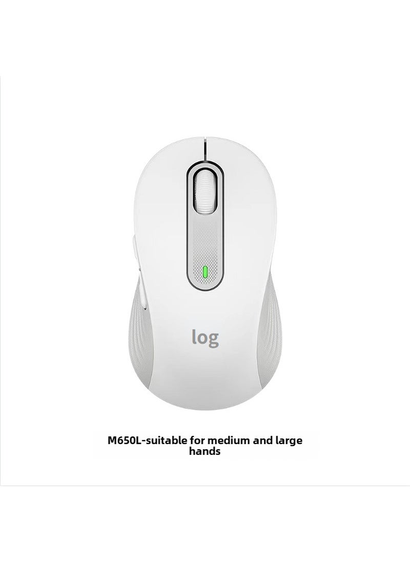 Silent Wireless Bluetooth M650/M650L Mouse for Office Laptops 650L White