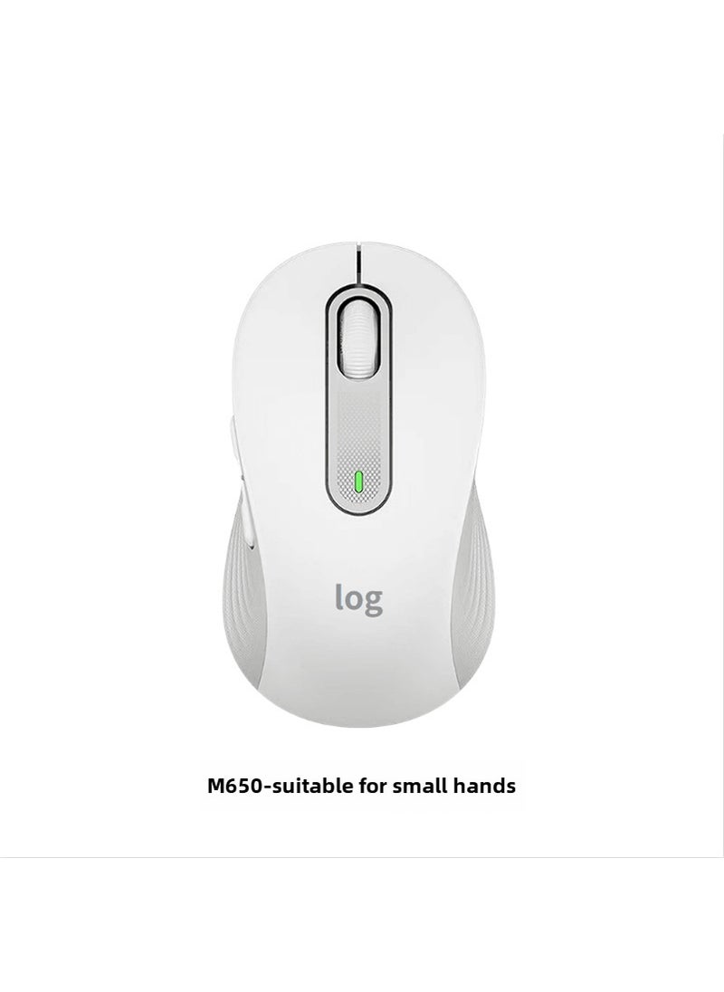 Silent Wireless Bluetooth M650/M650L Mouse for Office Laptops 650 White