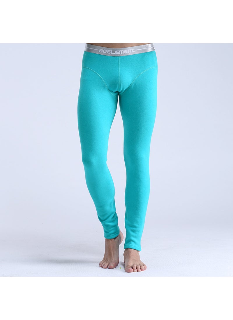 Thermal Cotton Pants for Men Autumn Winter Green