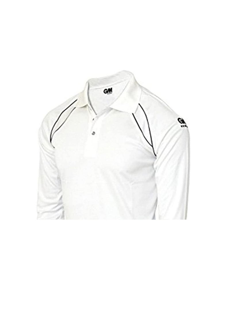 GM 7205 Full Sleeve Cricket T-Shirt Size-X-Large ( White/Navy)