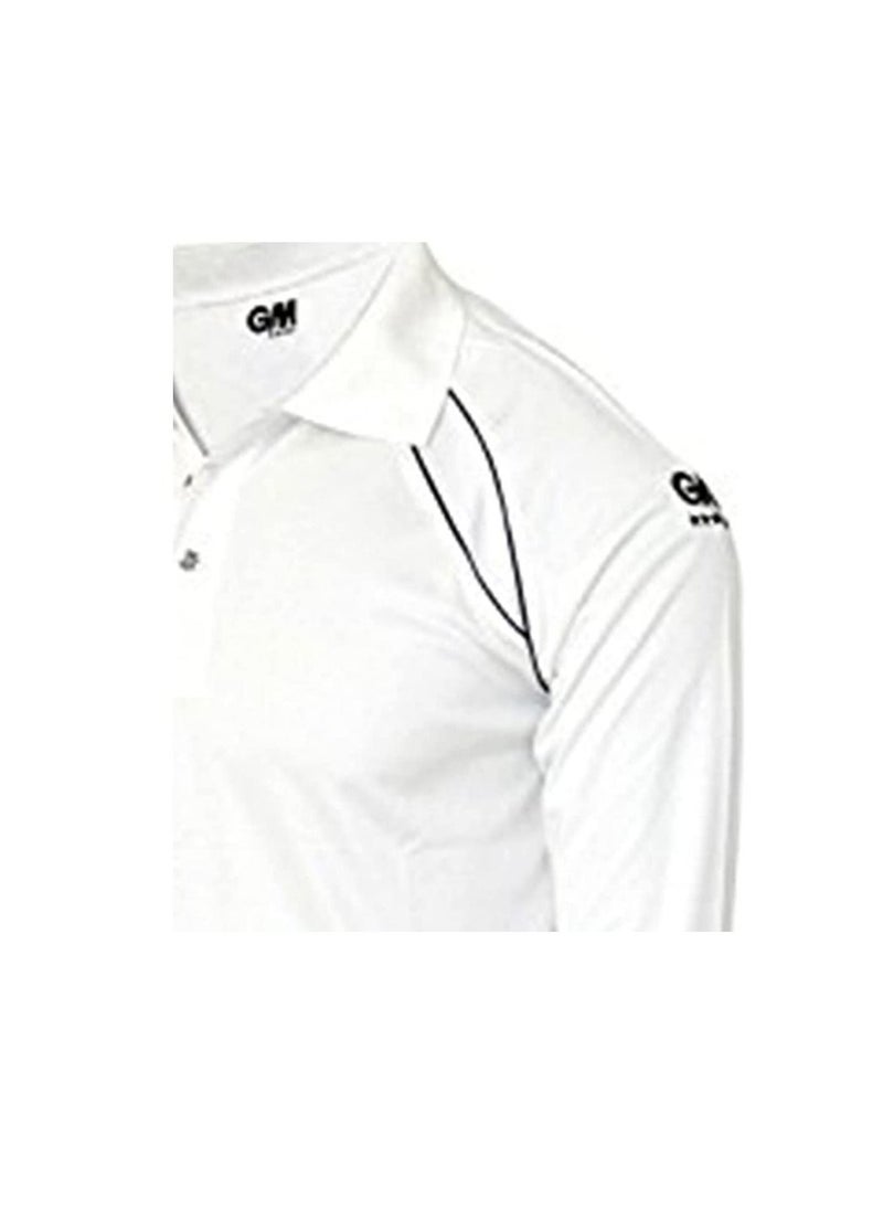 GM 7205 Full Sleeve Cricket T-Shirt Size-X-Large ( White/Navy)