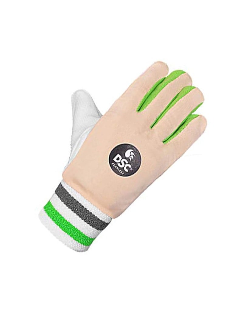 1501813 Speed Cricket Wicket Keeping Inner Gloves for Youth | Cotton Palm Gloves | Faster Sweat Absorbtion | Comfort Fit | Kit For Men and Boys | Multicolour