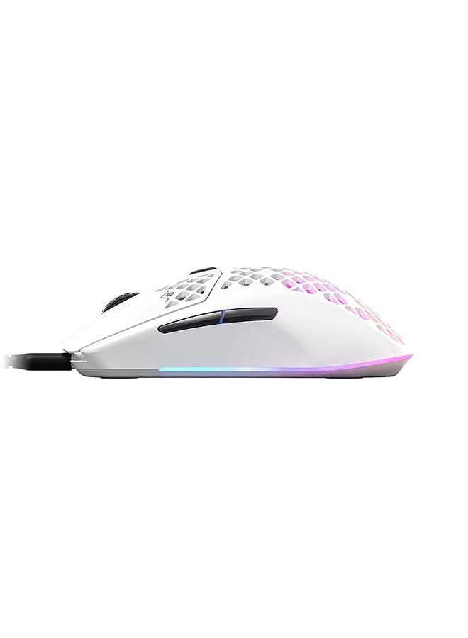 Steelseries Aerox 3 Snow (2022) - Super Light Gaming Mouse - 8,500 Cpi Truemove Core Optical Sensor - Ultra-Lightweight 59G Water Resistant Design