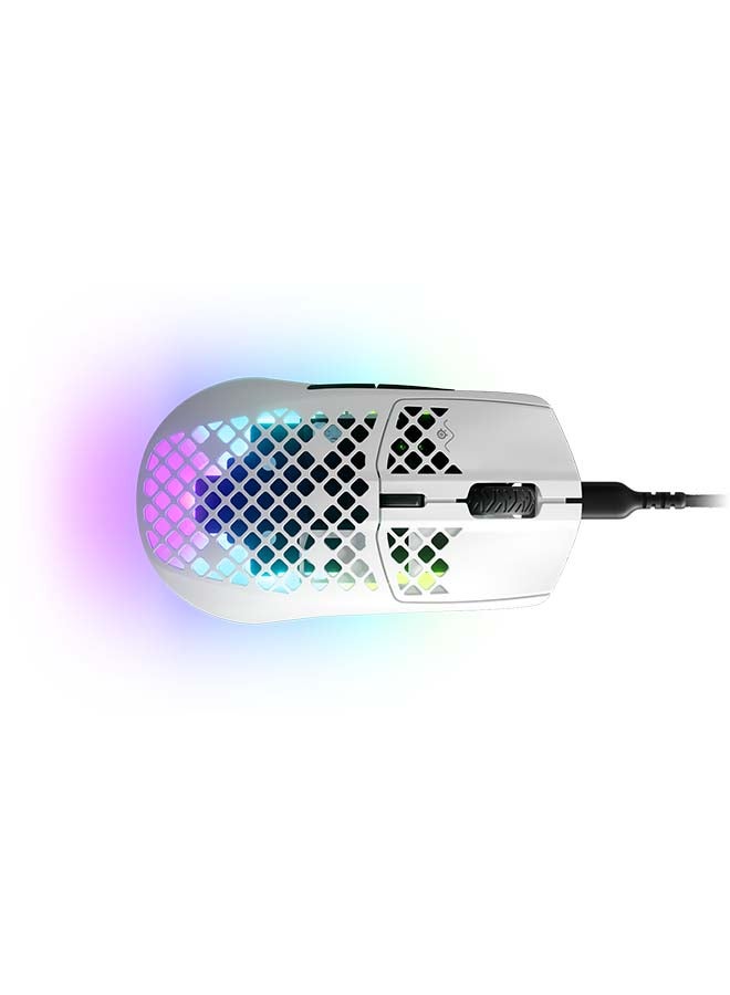 Steelseries Aerox 3 Snow (2022) - Super Light Gaming Mouse - 8,500 Cpi Truemove Core Optical Sensor - Ultra-Lightweight 59G Water Resistant Design