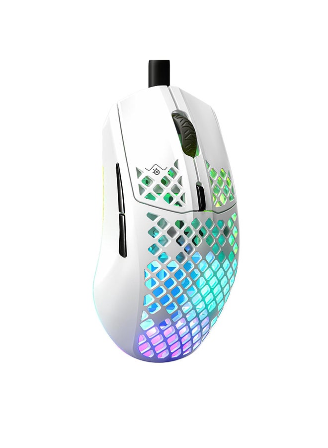 Steelseries Aerox 3 Snow (2022) - Super Light Gaming Mouse - 8,500 Cpi Truemove Core Optical Sensor - Ultra-Lightweight 59G Water Resistant Design