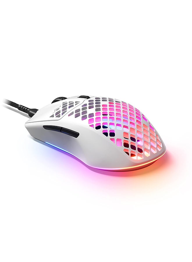 Steelseries Aerox 3 Snow (2022) - Super Light Gaming Mouse - 8,500 Cpi Truemove Core Optical Sensor - Ultra-Lightweight 59G Water Resistant Design