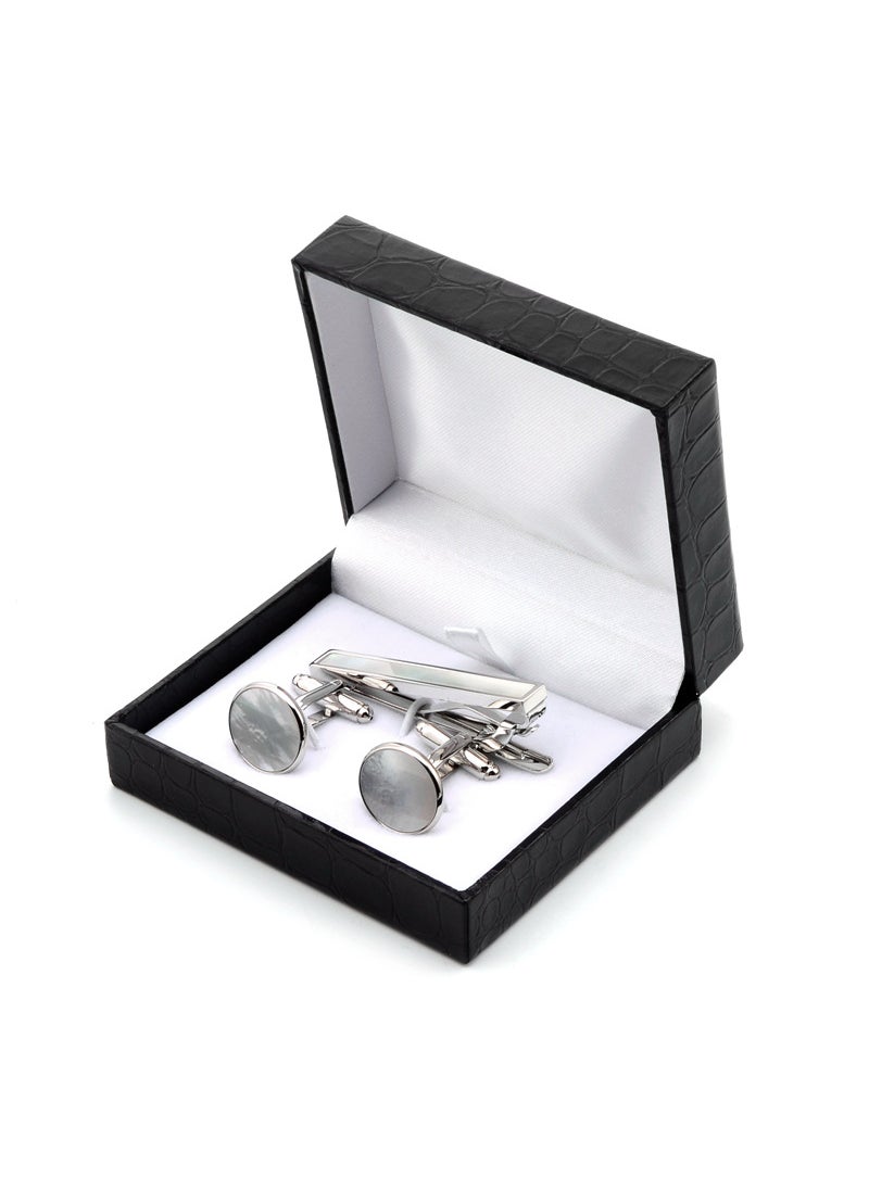 1 x 5 pcs Elegant Two-tone Cross Knight French Cufflink Set for Men If you need a set box, please take a picture (excluding the display)