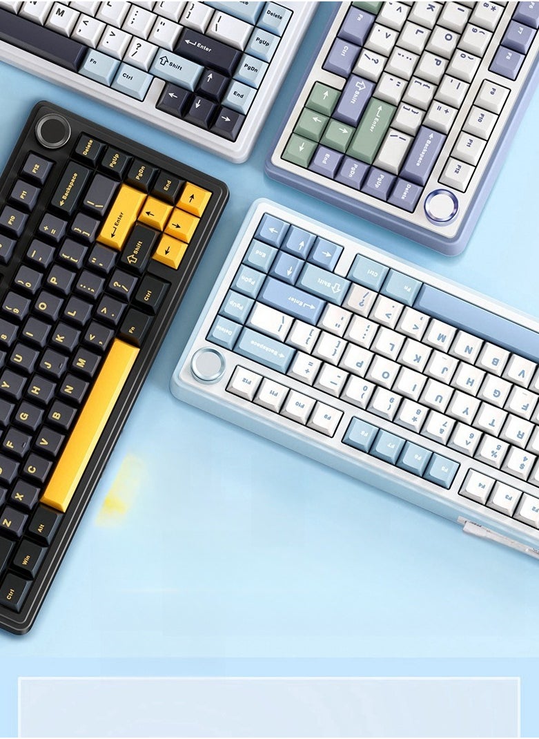 80 Key Mechanical Keyboard - Gasket Structure - Full Key Hot Swappable - RGB Lights - Wireless Bluetooth Connection - Gaming Keyboard And Office Keyboard