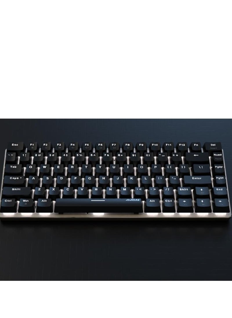 82 Keys - Mechanical Keyboard Desktop - Custom Lighting - Full Key No Punch - Wired Keyboard - Gaming Keyboard - RGB Black Axis