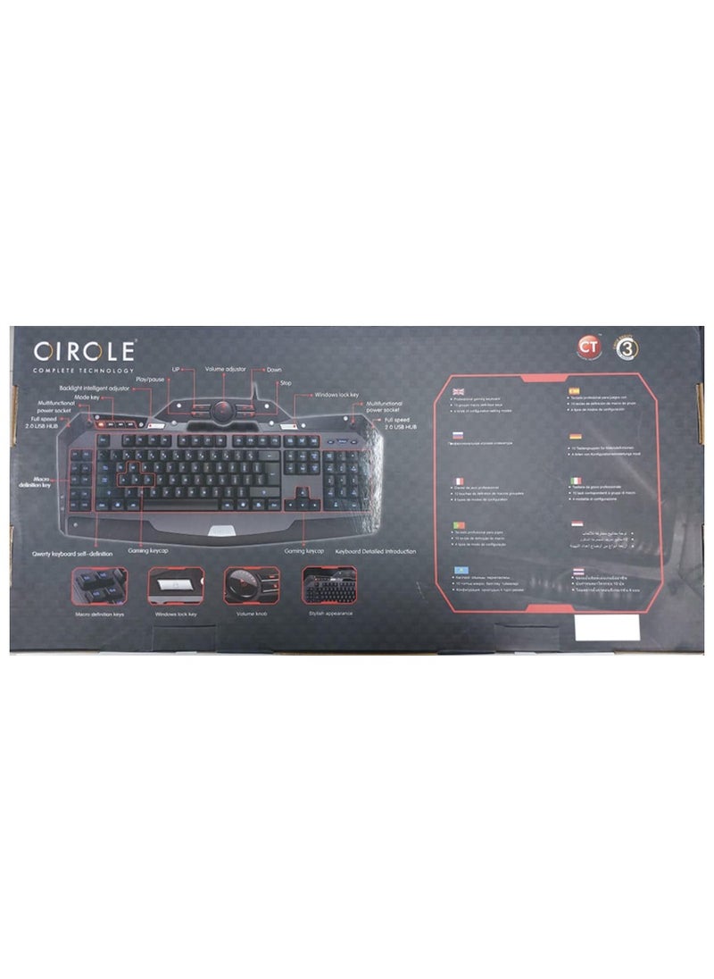 Circle Armor – Professional Gaming Keyboard with LED Backlight