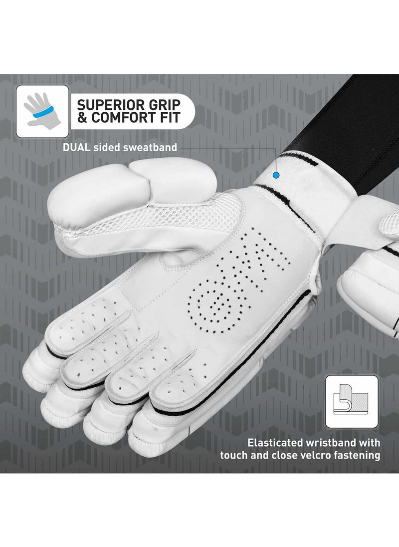 303 Cricket Batting Glove (Colour: White, Size: Boys) | Closure Type: Hook and Loop | For Right-Hand batsman | Cricket Batting Glove for Protection | Ergonomically Designed