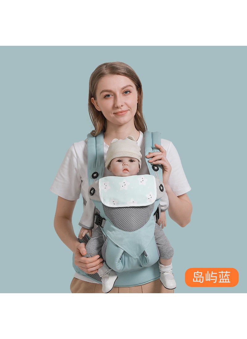 Infant Carrier Waist Stool Multifunctional Baby Sling Island Blue