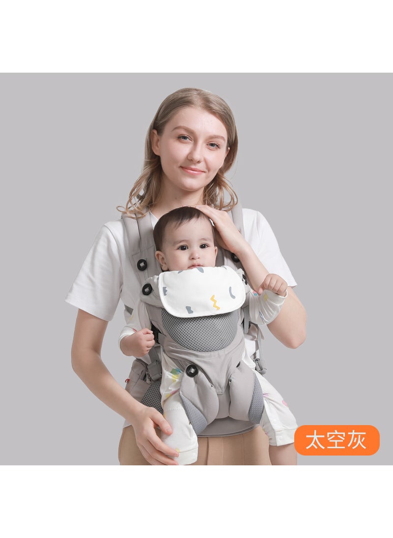 Infant Carrier Waist Stool Multifunctional Baby Sling Space Grey