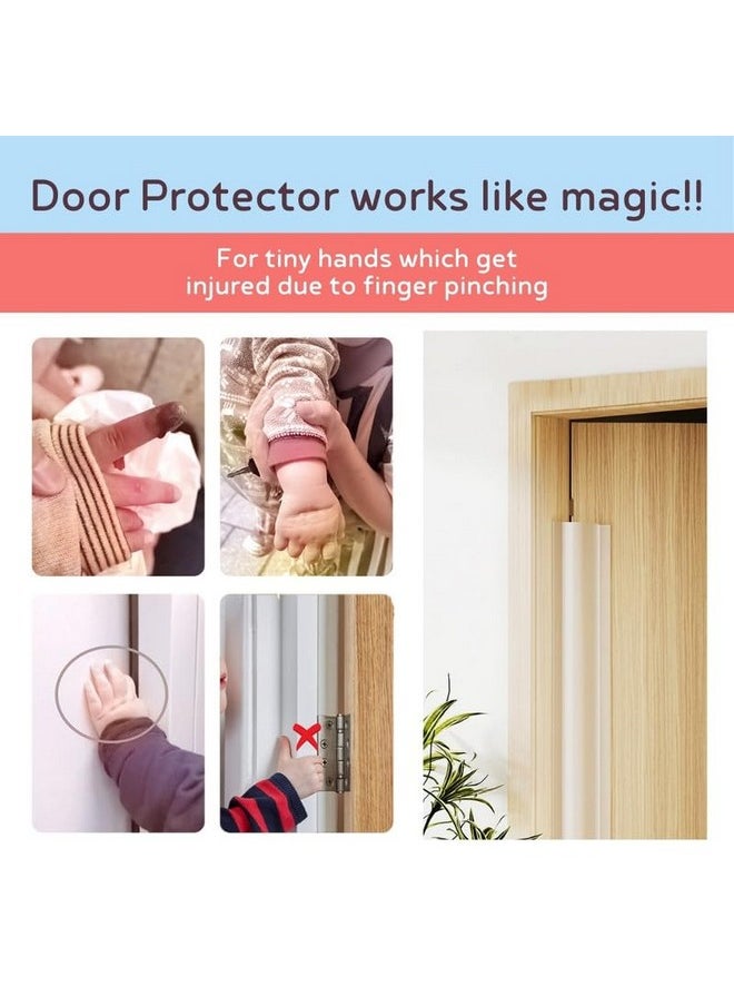 Hinge Guard For Baby Safety | Finger Pinch Door Protector For Kids | Babyproofing Door Guard | Single Strip 4 Ft Long