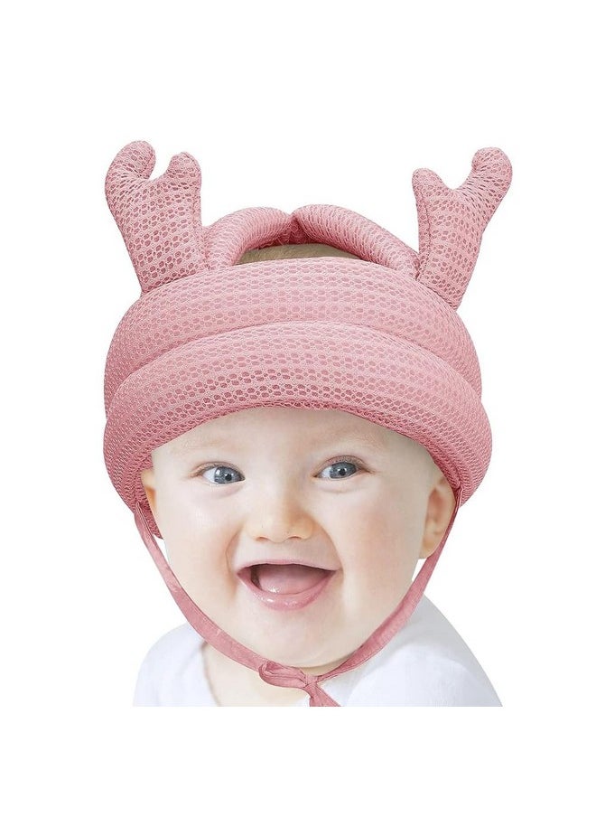 Toddler Walking Safety Helmet| Head Protector Breathable Headguard Safety Helmet (6-36 M) (Pink)