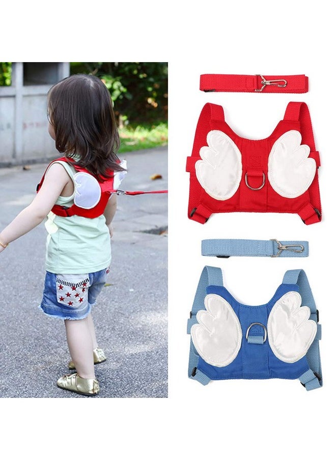 Baby Safety Walking Harness, Child Toddler Anti-Lost Belt Harness Reins With Leash Kids Assistant Strap Angel Wings Travel Haress For 1-3 Years Boys And Girls (Blue, 1 Count)