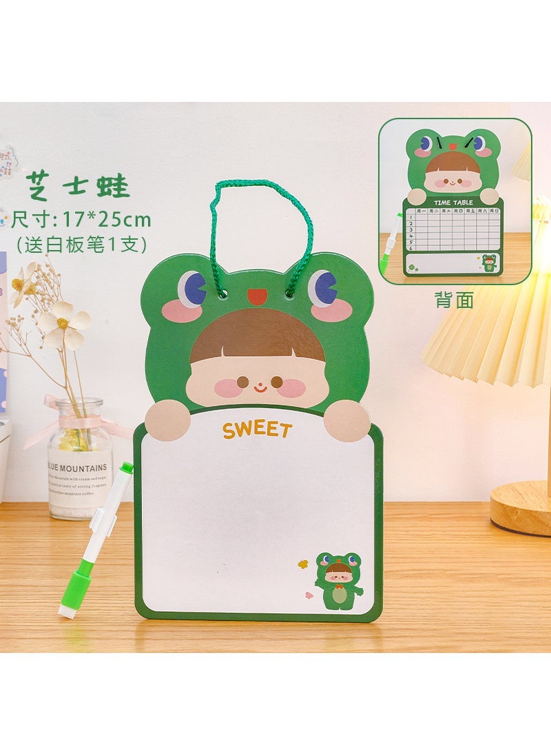 Cartoon Double-Sided Erasable Drawing Board for Kids Cheese Frog