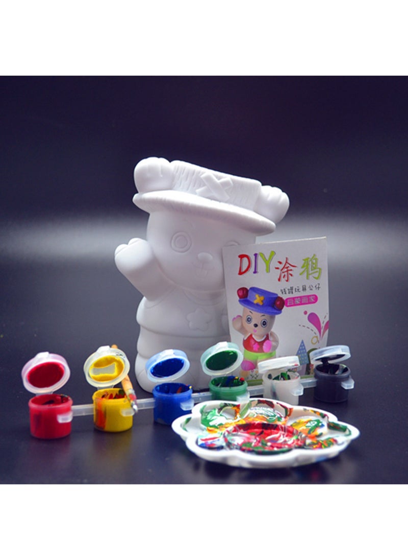 1 x 5 pcs Unbreakable Rubber Doll Piggy Bank - Multiple Styles B077 with pigment painting pen accessories