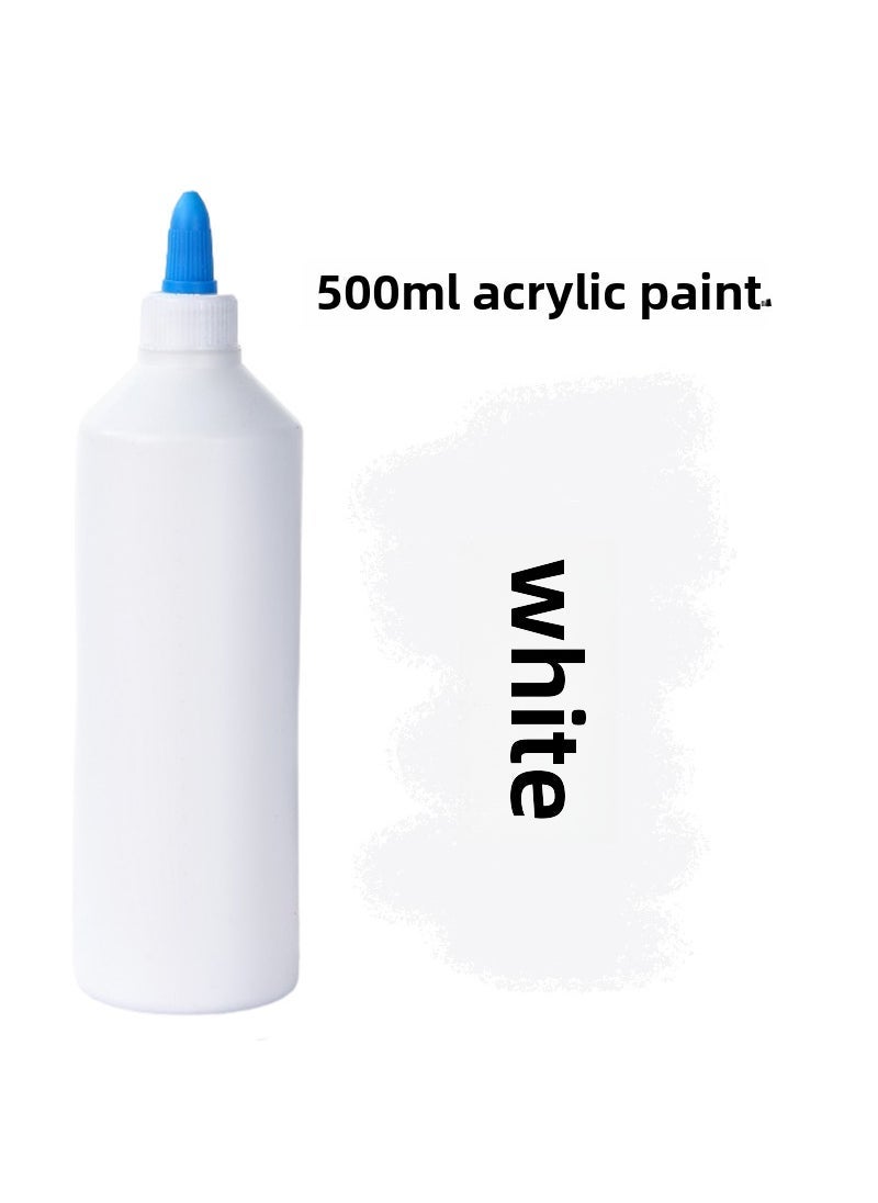 24 Colors 500ml Acrylic Paints Bulk White