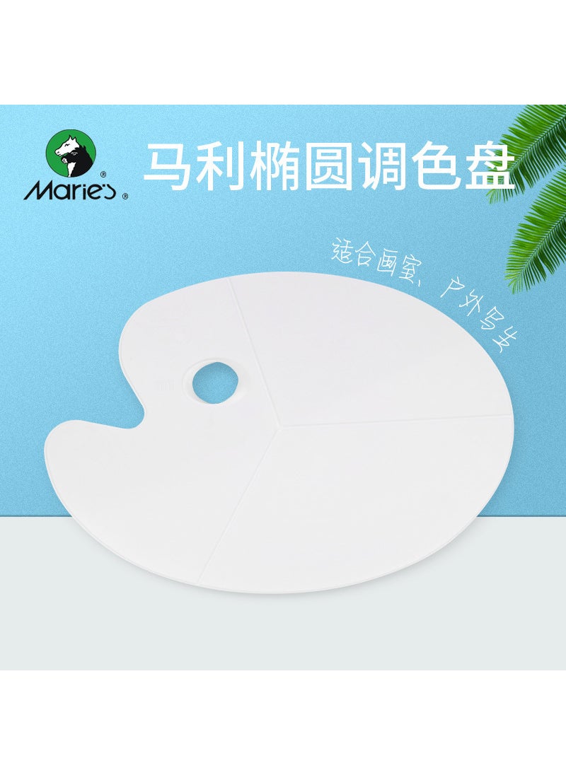 1 x 5 pcs Mali Oval Large Palette Multifunctional White