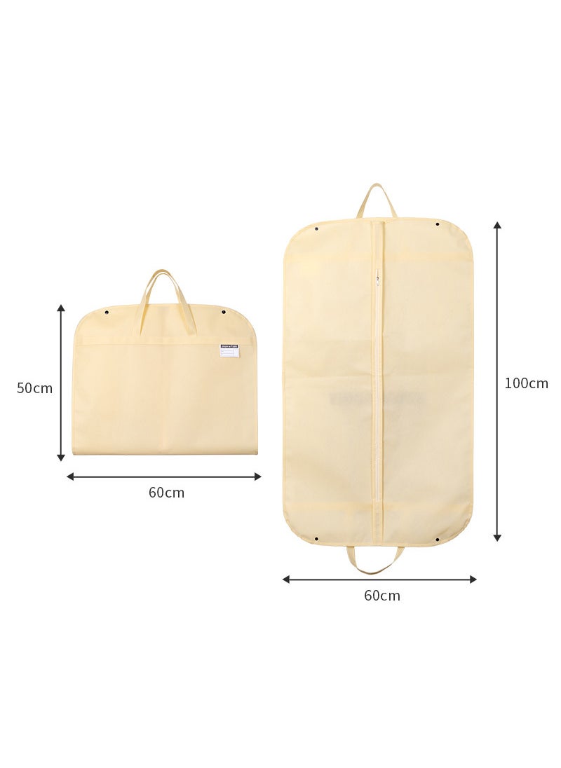 1 x 5 pcs Clothing Protection Carrier Tote Beige 60*100cm