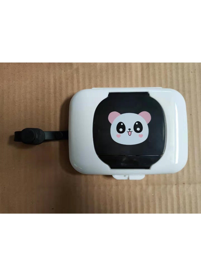 Outgoing Baby Hand Wet Tissue Box Portable Wet Tissue Box Portable Panda Wet Tissue Box Baby Supplies Black