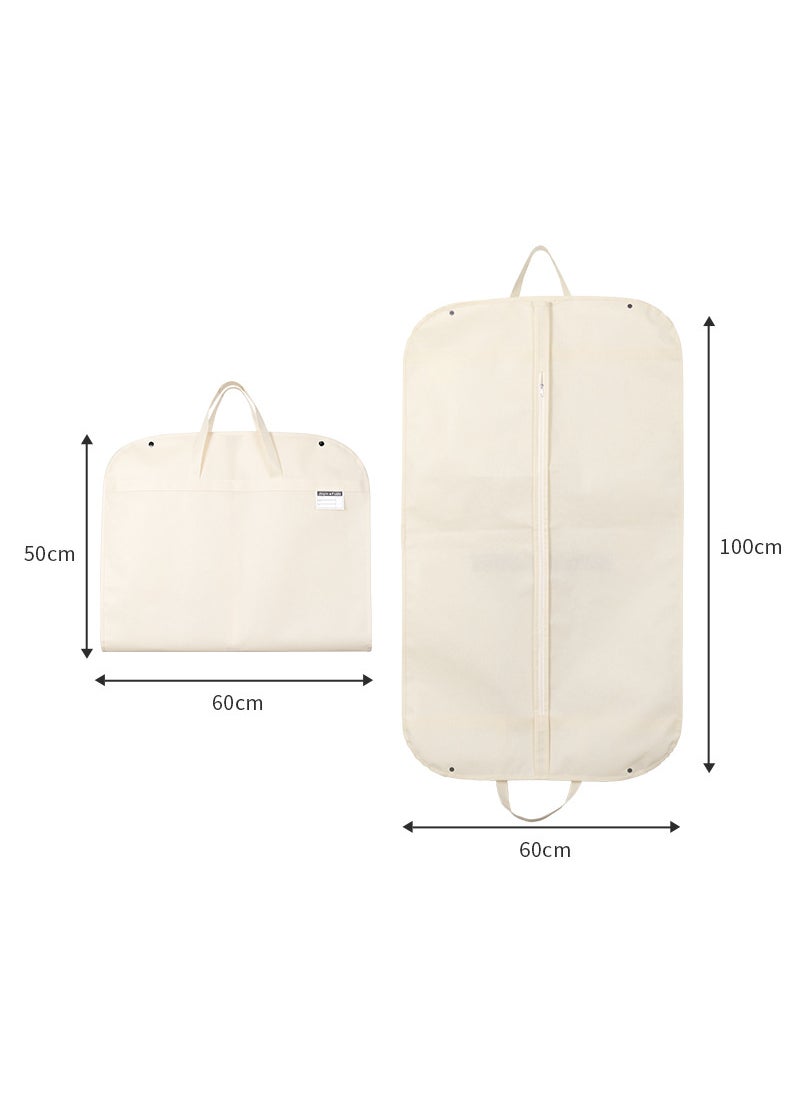 1 x 5 pcs Clothing Protection Carrier Tote Rice White 60*100cm