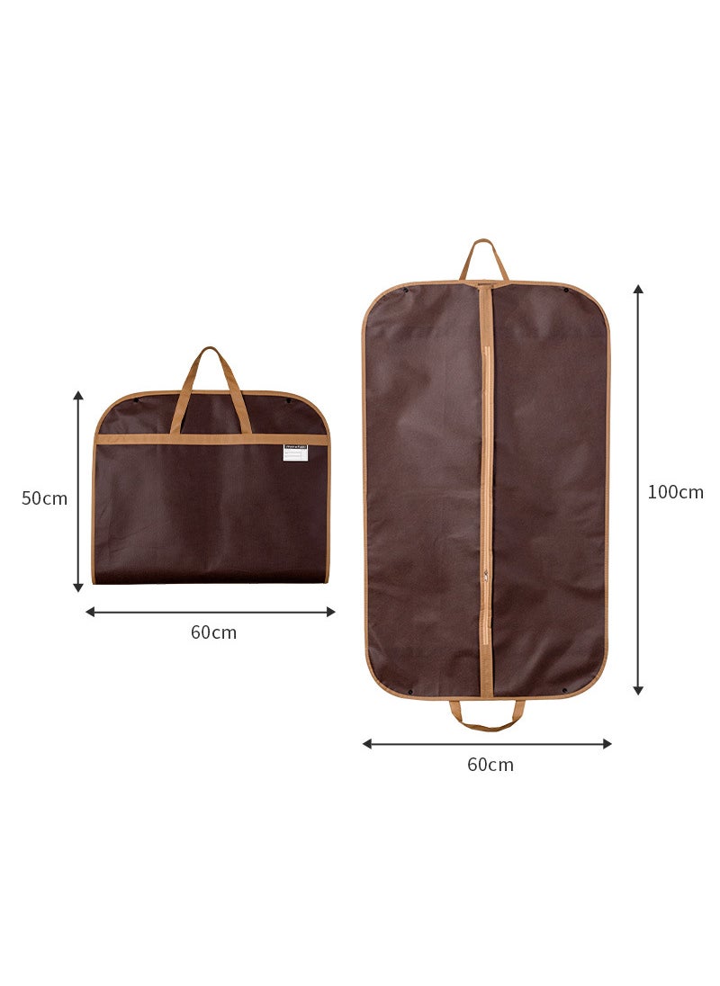 1 x 5 pcs Clothing Protection Carrier Tote Deep coffee 60*100cm