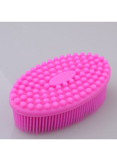 1 x 5 pcs Silicone Baby Bath Brush Tactile Sensory Rose Red