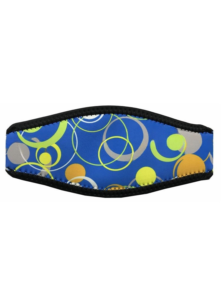 Dual-Layer Scuba Mask Strap Dive Hood Cover Blue Bubble