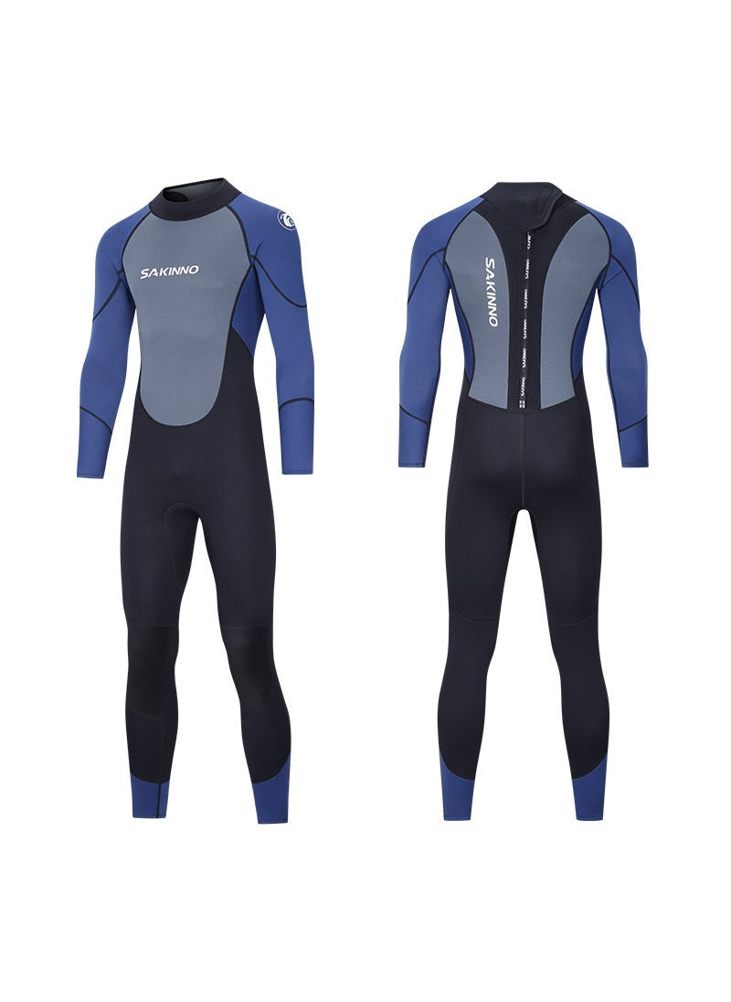 Mens Thermal Wetsuit Full Body Long Sleeve Diving Suit 3MM(MF302)