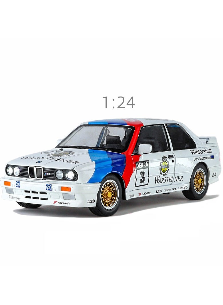 1:24 BMW M3 Sport EVO Alloy Sports Car Model Diecasts Metal Track Racing Car Vehicles Model Simulation Sound Light Kids Toy Gift